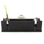 Настольный письменный набор из белого мрамора и змеевика Marble Accessory варинант исполнения - 3 | Loft Concept в Грозном