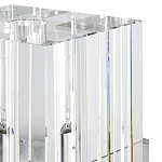 Бра серебряное с фактурным прозрачным абажуром Optical Crystal варинант исполнения - 1 | Loft Concept в Грозном