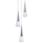 Подвесной светильник капли Acrylic Droplet Trio Chrome Hanging Lamp варинант исполнения - 1 | Loft Concept в Грозном
