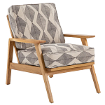 Кресло с каркасом из массива дуба Deniaud Oak Rhombus Beige Armchair варинант исполнения - 1 | Loft Concept в Грозном