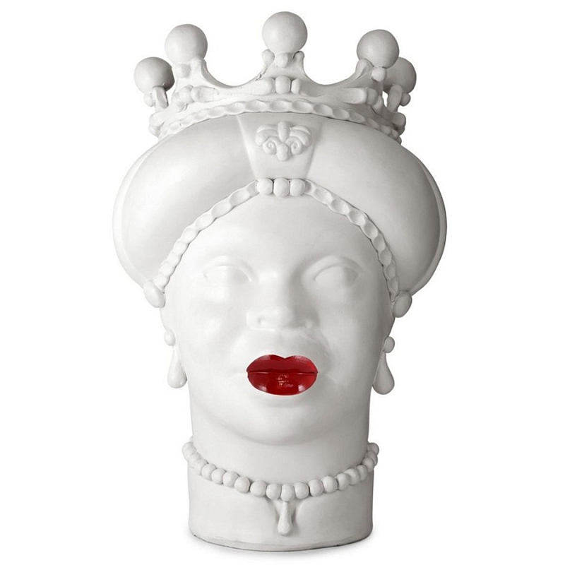 Ваза Vase Moro Lady Medium Lipstick Белый Красный Ваза Vase Moro Lady Medium Lipstick Белый Красный в Грозном | Loft Concept