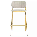 Стул барный широкой полукруглой спинкой на золотистых ножках Chair Smooth Shapes варинант исполнения - 1 | Loft Concept в Грозном