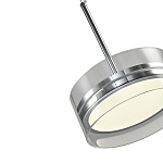 Подвесной светильник с прозрачным плафоном цилиндрической формы из акрила и стекла с пультом для регулировки света Glass Lamp Chromium варинант исполнения - 3 | Loft Concept в Грозном