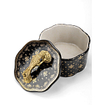 Шкатулка черного цвета с крышкой с фигуркой льва Eden Garden варинант исполнения - 4 | Loft Concept в Грозном