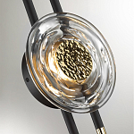 Бра черного цвета с круглым прозрачным стеклянным плафоном Virelia  варинант исполнения - 4 | Loft Concept в Грозном