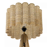 Торшер с плетеным абажуром на основании в виде треноги Lamp with Wicker Lampshade варинант исполнения - 3 | Loft Concept в Грозном