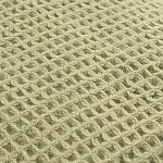 Плед из шерсти зеленого цвета с бахромой Waffle Comfort варинант исполнения - 2 | Loft Concept в Грозном