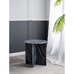 Столик кофейный с столешницей из черного мрамора Compact Black Marble Table варинант исполнения - 6 | Loft Concept в Грозном