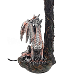 Настольная лампа с абажуром Дракон Silver Red Dragon Коричневый абажур варинант исполнения - 3 | Loft Concept в Грозном