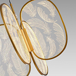 Люстра с гравировкой на акриловых плафонах Gravyura Bronze D 50 см варинант исполнения - 3 | Loft Concept в Грозном