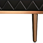 Комод черный округлой формы с рельефным фасадом Black Cut варинант исполнения - 7 | Loft Concept в Грозном