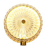 Бра с плафоном из рельефного стекла Peony Glass Bronze  варинант исполнения - 1 | Loft Concept в Грозном