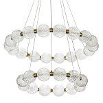 Светодиодная двухъярусная кольцевая люстра Crystal Globule Chandelier варинант исполнения - 1 | Loft Concept в Грозном