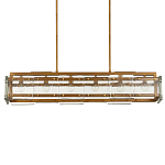 Люстра прямоугольная из толстого литого стекла Cast Glass варинант исполнения - 1 | Loft Concept в Грозном