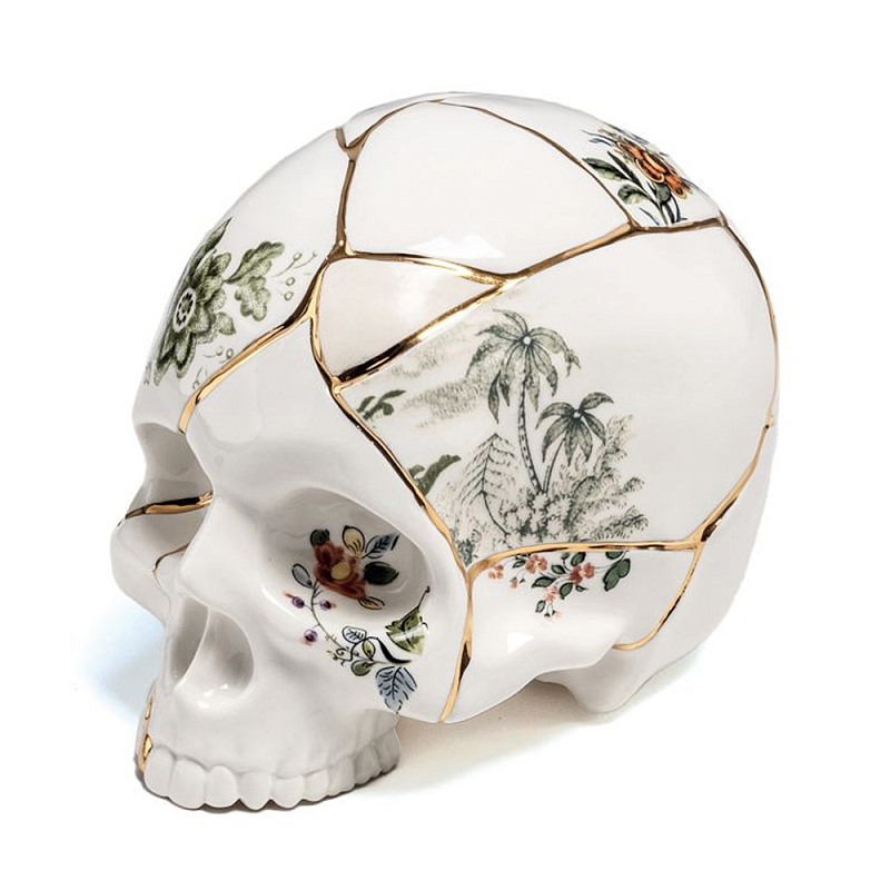 Статуэтка Seletti Skull Белый Золотой Мульти Статуэтка Seletti Skull Белый Золотой Мульти в Грозном | Loft Concept