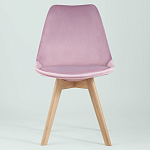 Стул с мягким велюровым сиденьем Arvika Pink варинант исполнения - 3 | Loft Concept в Грозном