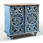 Комод с резным фасадом Blue Carved Chest of Drawers варинант исполнения - 2 | Loft Concept в Грозном
