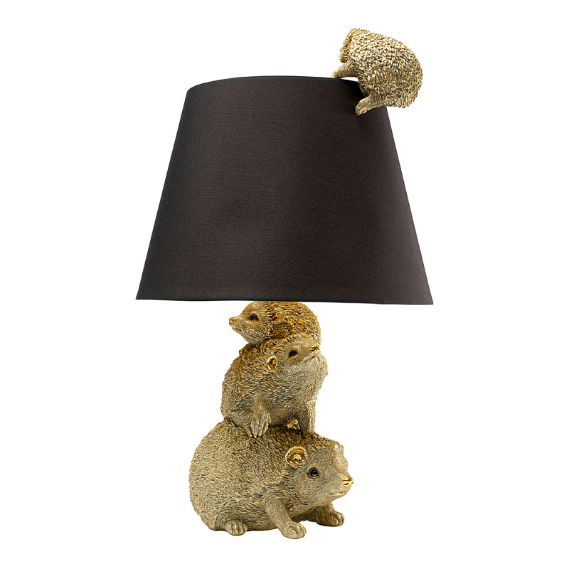 Настольная лампа для детской комнаты Ежики Черный Золотой в Грозном | Loft Concept 