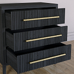 Комод Primo с 3 выдвижными ящиками Черный дуб варинант исполнения - 6 | Loft Concept в Грозном