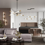 Светодиодный подвесной светильник Rovelly Black варинант исполнения - 3 | Loft Concept в Грозном