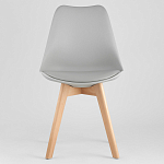 Стул с основой из пластика и мягким сиденьем Arvika Grey варинант исполнения - 2 | Loft Concept в Грозном