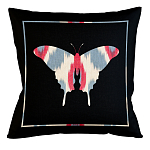 Подушка декоративная бабочка с узором красного и серого цвета Ikat Pattern варинант исполнения - 1 | Loft Concept в Грозном