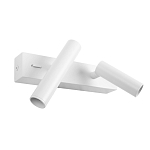 Бра с двумя цилиндрическими повортными спотами белого цвета Trumpet tube варинант исполнения - 2 | Loft Concept в Грозном