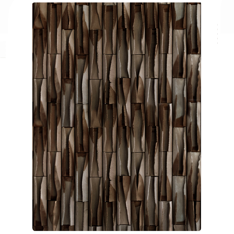 Дизайнерское Современное Панно Rhythmic Waves шоколадный цвет Шоколад в Грозном | Loft Concept 
