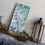 Постер на холсте в стиле шинуазри с изображением сада Chinoiserie Imperial Peach Garden Poster варинант исполнения - 2 | Loft Concept в Грозном