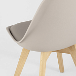 Стул с основой из пластика и мягким сиденьем Arvika Beige варинант исполнения - 6 | Loft Concept в Грозном