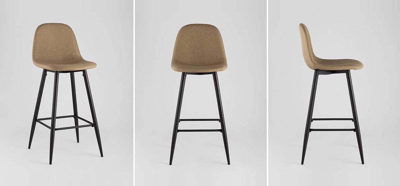 Барный Стул Archie Chair Бежевая Рогожка Барный Стул Archie Chair Бежевая Рогожка - Loft-Concept в Грозном