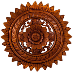 Панно из дерева круглое Flower Panel With Trees варинант исполнения - 1 | Loft Concept в Грозном