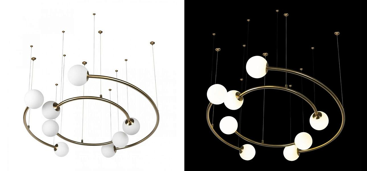 Дизайнерская Модульная Люстра PLANETARY two rings Gold 80 см Дизайнерская Модульная Люстра PLANETARY two rings Gold 80 см - Loft-Concept в Грозном