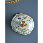 Шкатулка голубого цвета с рисунком и состаренным эффектом Eden Garden варинант исполнения - 5 | Loft Concept в Грозном