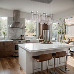 Люстра с 9-ю прозрачными плафонами из стекла в форме капли на прямоугольном потолочном основании цвета хром Lucid Rain  варинант исполнения - 11 | Loft Concept в Грозном