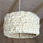 Вязаный шерстяной светильник Knitted wool lamp Cylinder варинант исполнения - 2 | Loft Concept в Грозном