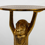 Столик с подстольем в виде обезьянки Bombay Gold варинант исполнения - 4 | Loft Concept в Грозном