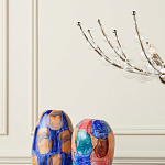 Люстра  с круглыми прозрачными шарами на серебряном каркасе Silver Stalk варинант исполнения - 3 | Loft Concept в Грозном