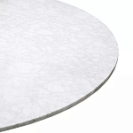 Круглый обеденный стол с белой мраморной столешницей White Tabletop on Black Base варинант исполнения - 6 | Loft Concept в Грозном