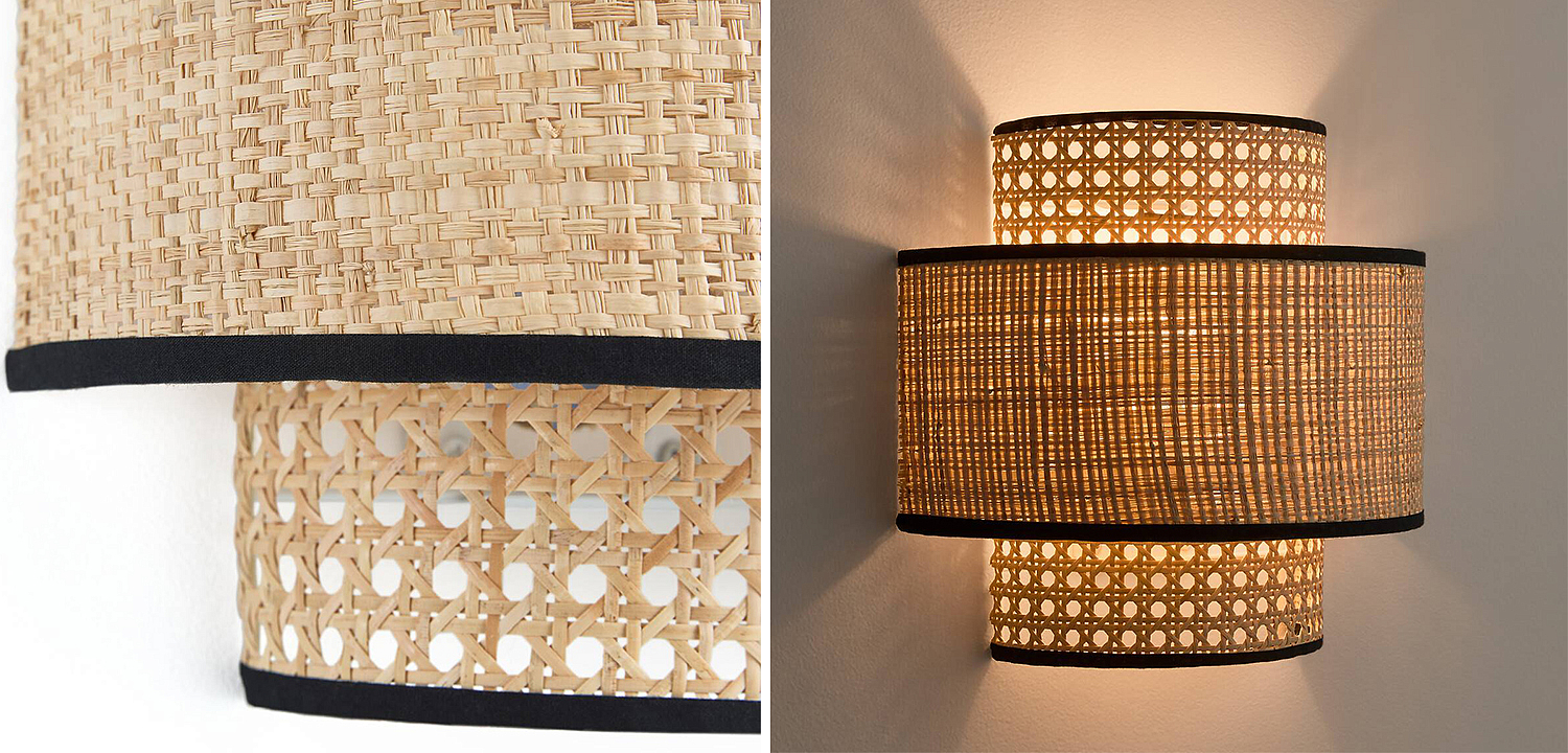 Бра Ottar Wicker Double lampshade - Loft-Concept в Грозном