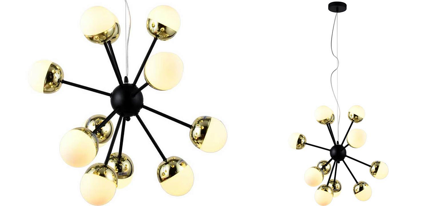 Люстра Sputnik White and Gold Globe Chandelier 12 Люстра Sputnik White and Gold Globe Chandelier 12 - Loft-Concept в Грозном