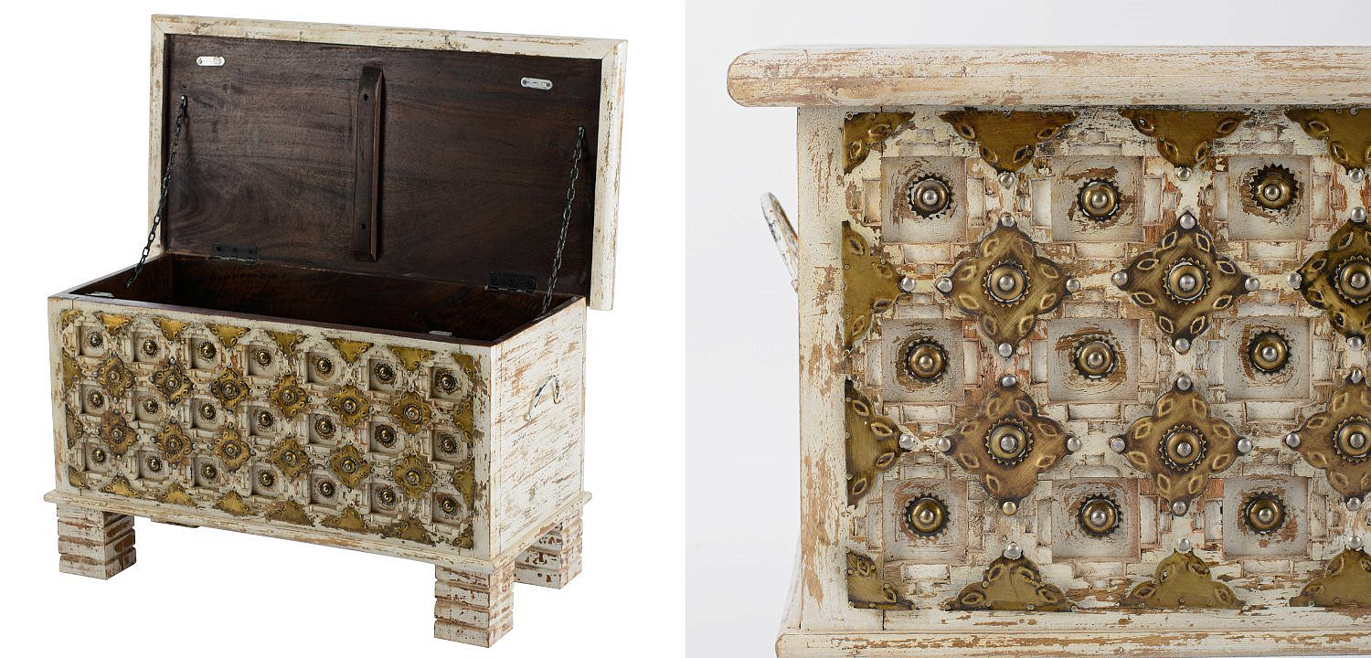 Сундук Antique Indian chest with pearls Сундук Antique Indian chest with pearls - Loft-Concept в Грозном