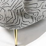 Кресло мягкое с принтом на золотистых ножках Onlooker варинант исполнения - 2 | Loft Concept в Грозном