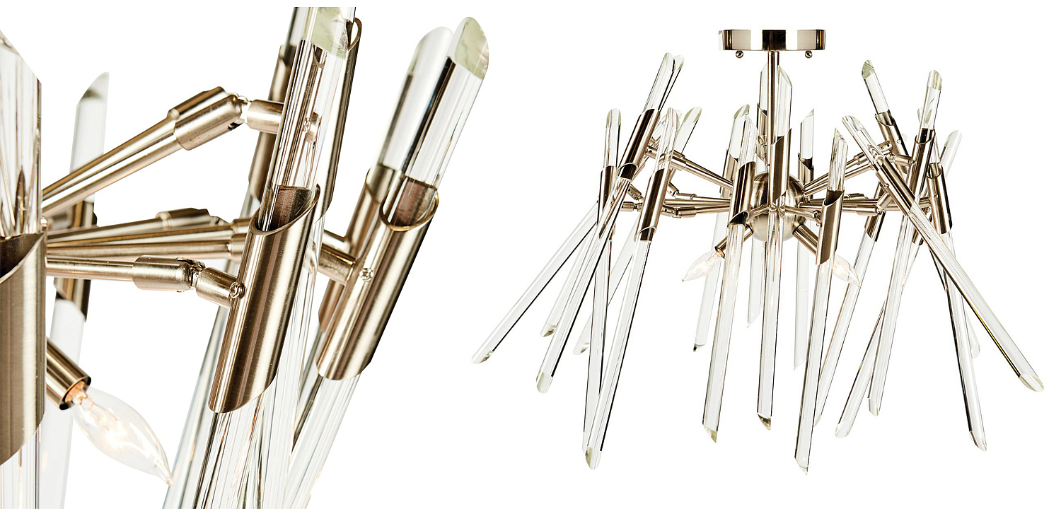 Потолочный светильник Ice Rods Chandelier nickel Потолочный светильник Ice Rods Chandelier nickel - Loft-Concept в Грозном