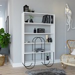 Стеллаж прямой белый с 5-ю открытыми полками NORFOLK BOOKCASE WHITE варинант исполнения - 1 | Loft Concept в Грозном