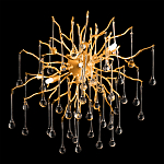 Бра с лучеобразным основанием и подвесками из прозрачного стекла в виде длинных капель Droplet Chandelier варинант исполнения - 2 | Loft Concept в Грозном