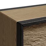 ТВ тумба 2 двери и 2 ящика с подсветкой на рельефном фасаде Warm Industrial варинант исполнения - 6 | Loft Concept в Грозном