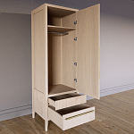 Узкий Шкаф Primo с 2 выдвижными ящиками Светлый дуб варинант исполнения - 7 | Loft Concept в Грозном