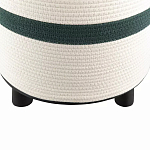 Пуф с плетеной светло-бежевой обивкой Serene Holidays варинант исполнения - 3 | Loft Concept в Грозном