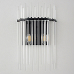 Бра со стеклянными прозрачными трубками и черным металлическим каркасом Nembus варинант исполнения - 1 | Loft Concept в Грозном